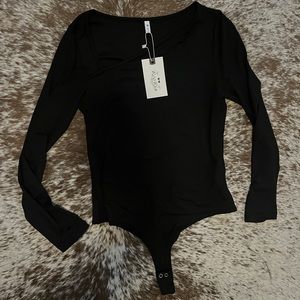 Black long sleeve bodysuit